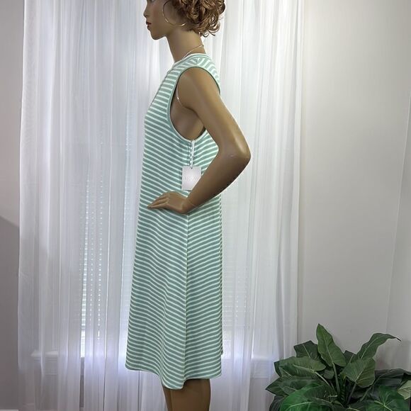 A:Glow Green Striped Dress Large NWT - Picture 3 of 6